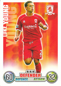 Luke Young Middlesbrough 2007/08 Topps Match Attax #196